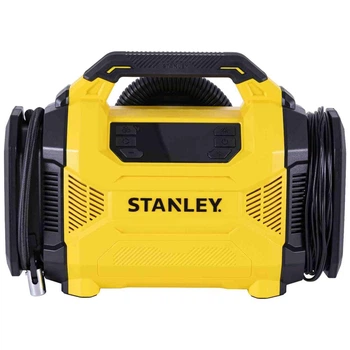 Компресор автомобільний-повітродувка STANLEY, продуктивність 25 л/хв, напруга 12 В, максимальний тиск 10 бар, вага 2.73 кг