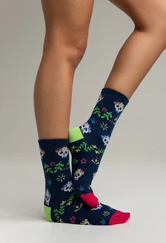 Жіночі шкарпетки Staff Halloween skull & flowers 36-40