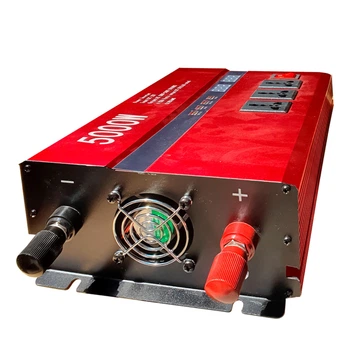 Інвертор перетворювач напруги 06-5 Power Invertor 12V-220V 5000W червоний