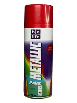 Аерозольна фарба Belife Metallic Paint 400 мл 344 червоний