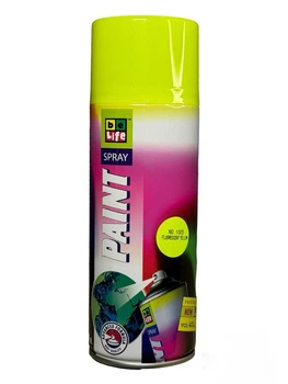 Аэрозольная краска Belife Fluor Paint 400 мл флуоресцентная желтая (1005)