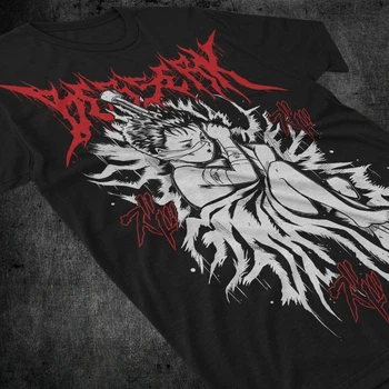 Футболка мужская аниме Гутс Кид Берсерк Манга оверсайз (S/M/L) Черний AnimeJ0818