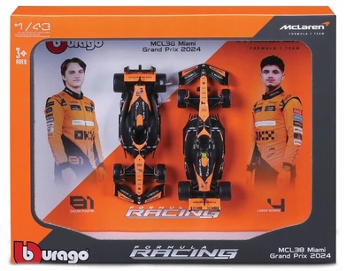 Набір металевих моделей автомобілів Bburago McLaren MCL38 2024 1:43 38109 (4893993381098)