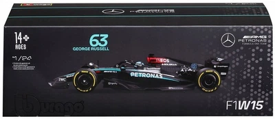 Металева модель автомобіля Bburago Formula Mercedes AMG G. Russell 1:24 28063_63 (4893993019953)