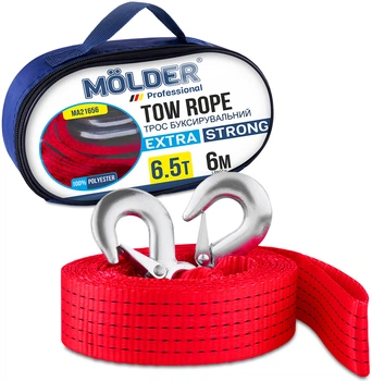 Трос буксирувальний стрічковий Molder 6.5 т 6 м (MA21656)