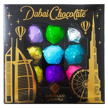 Конфеты Дубайские Dubai Chocolate Assorted Box Lux Choco Black (9 вкусов) 340 г
