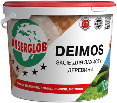 Засіб для захисту деревини Anserglob DEIMOS 5кг безбарвний глибокого проникнення вогнебіозахист