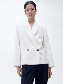 Контрастний двобортний блейзер Mango Jacket