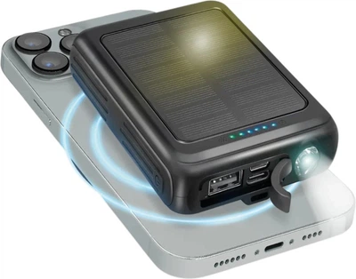 УМБ SBS Solar Power Bank 5000 mAh 10W Black (TEBB5000MAGSK)