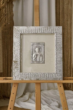 Серебряная икона Иисуса Христа (QS 252) 29x34 см