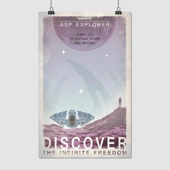 Постер Элита, Elite:Dangerous, ASP Explorer, постер для геймера, космический корабль, sci-fi, A3 42×27 см (id3326)