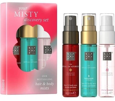 Набір містів Rituals Your Misty Discovery Set Ayurveda, Sakura, Karma Hair & Body Mist, 3*20мл.