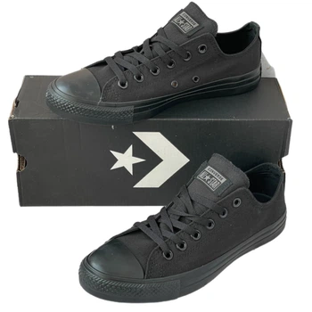 Кеди Converse All Star Black Monochrome OX 44 (чорні низькі)