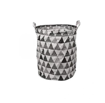 Корзина для белья с ручками складная 35*43см серая R101219