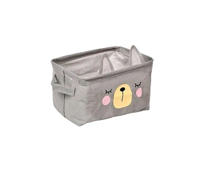 Кошик для іграшок з ручками складаний 16*22*14см сірий R100534