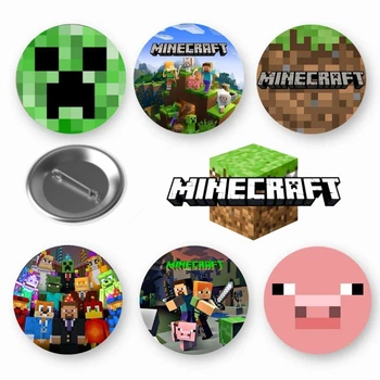 Набор закатный значков Mineсraft Майнкрафт 6 шт (МК002344)