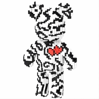 Конструктор «Медвежонок Тедди HEARTS» Ju-9087 — 3031 деталь, объемная 3D-модель 40 см