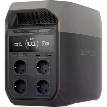 Зарядна станція EcoFlow Delta 3, 1800 Вт, 1024 Вт*год Black Оригінал, наші розетки