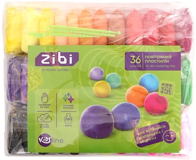 Набор воздушного пластилина для лепки Zibi 36 шт (ZB.6298)