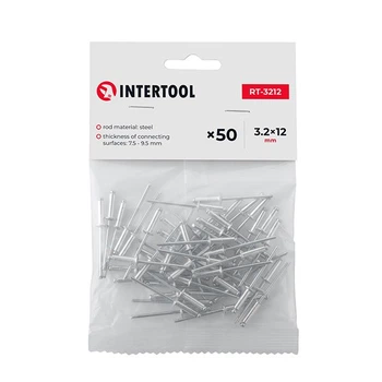 Заклепка алюмінієва, 3,2×12,0 мм, 50 шт. INTERTOOL RT-3212