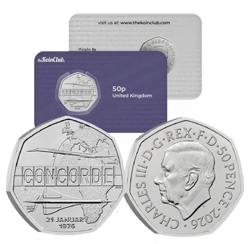 50 пенсов, Великобритания, 2026 – "Конкорд". Законное платежное средство (50365)