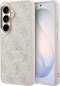 Etui plecki Guess 4G Embossed Ring MagSafe do Samsung Galaxy S26 Pink (3666339613242)