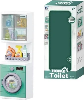 Meble łazienkowe dla lalek Chaoye Toys Home Toilet pralka i regał z akcesoriami 52503 (6900313525037)