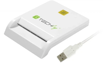 Зчитувач чіп-карт TECHly Compact Smart Card Reader/Writer USB2.0 White (8054529029150)