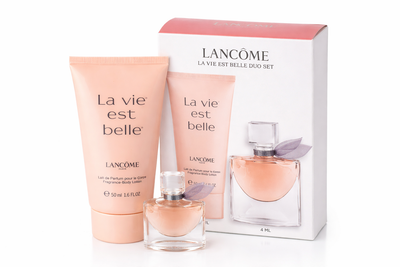 Подарочный набор Lancome La Vie Est Belle duo set: парфюмированная вода - 4 мл, парф. лосьон для тела - 50 мл