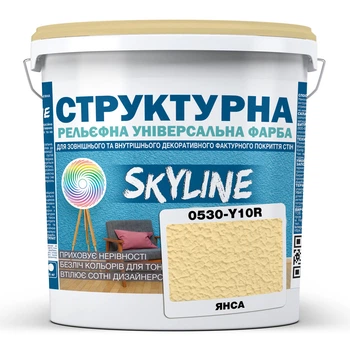 Краска цветная СТРУКТУРНАЯ Skyline 0530-Y10R Янса 4,8 кг