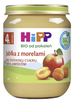 Пюре HiPP BIO Яблука з абрикосами 125 г (з 4 місяців)