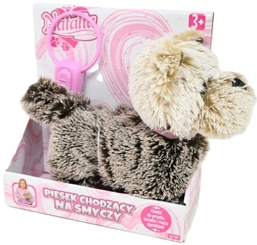 Zabawka interaktywna Artyk Pies na smyczy Natalia Brązowy (5901811175992)