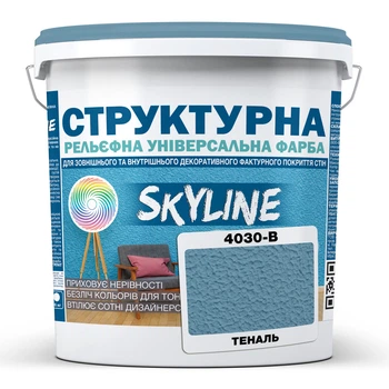 Краска цветная СТРУКТУРНАЯ Skyline 4030-B Теналь 24 кг