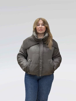 Двухсторонняя женская демисезонная куртка Max Mara (Vivilona) 2727 Шоколадный/коричневый, L