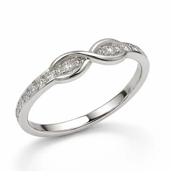 Кольцо серебряное Бесконечность с фианитами Silver Style 17.5 р. (11621.12 sku:2300103840359)