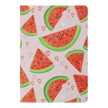 Блокнот BUROMAX А5 32арк. FRUITS 24822103-10 рожевий, обкладинка прошита (клітинка) (12) /BM.24822103-10/