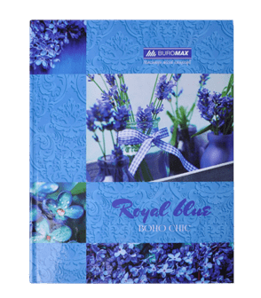 Книжка канц. тв.пал. А4 96арк # офс. BUROMAX 2400-202 Boho Chic, синя /BM.2400-202/