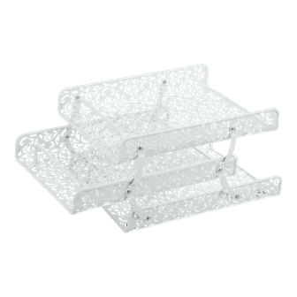 Лоток горизонтальний метал. 3 в 1 BUROMAX 6255-12 Barocco білий /BM.6255-12/