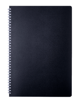 Книга канц. на спіралі А4 80арк. # офс. BUROMAX 2446-001 Classic чорна, пластик. обкл. /BM.2446-001/