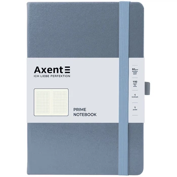 Блокнот AXENT 145*210мм 96арк. Partner Prime 8305-62 сірий, на гумці (клітинка) /8305-62-А/