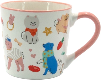 Кружка Milika Feawyn Dogs 390 мл Pink (M0520-B357-G3430B)
