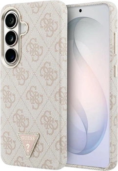 Панель Guess 4G Triangle Logo MagSafe для Samsung Galaxy S26 Pink (3666339613488)