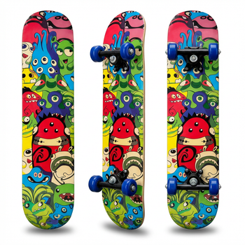 Детский мини скейт скейтборд детский Монстрики SP-Sport 1407 Multicolor