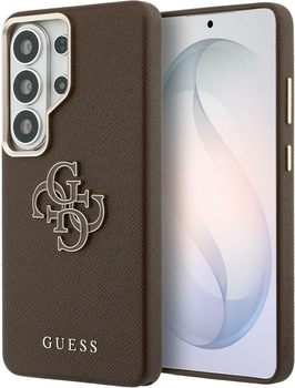 Etui Guess Grained Big 4G Metal Logo do Samsung Galaxy S26 Ultra Brown (3666339612962)