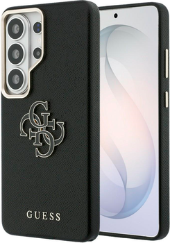 Etui Guess Grained Big 4G Metal Logo do Samsung Galaxy S26 Ultra Black (3666339612931)