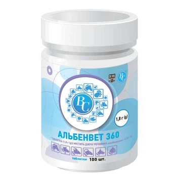 Альбенвет 360 антигельминтные таблетки 100 шт Ветсинтез