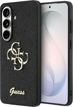 Панель Guess Fixed Glitter Big 4G Metal Logo для Samsung Galaxy S26 Black (3666339613921)