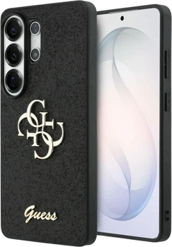 Панель Guess Fixed Glitter Big 4G Metal Logo для Samsung Galaxy S26 Ultra Black (3666339613938)