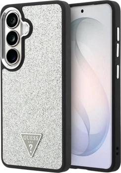 Панель Guess Fixed Glitter Triangle MagSafe для Samsung Galaxy S26 Silver (3666339613549)