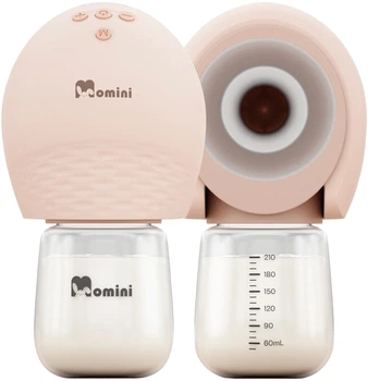 Лактатор Momini SippyPump Twin чотирифазний електричний рожевий (5906601060663)